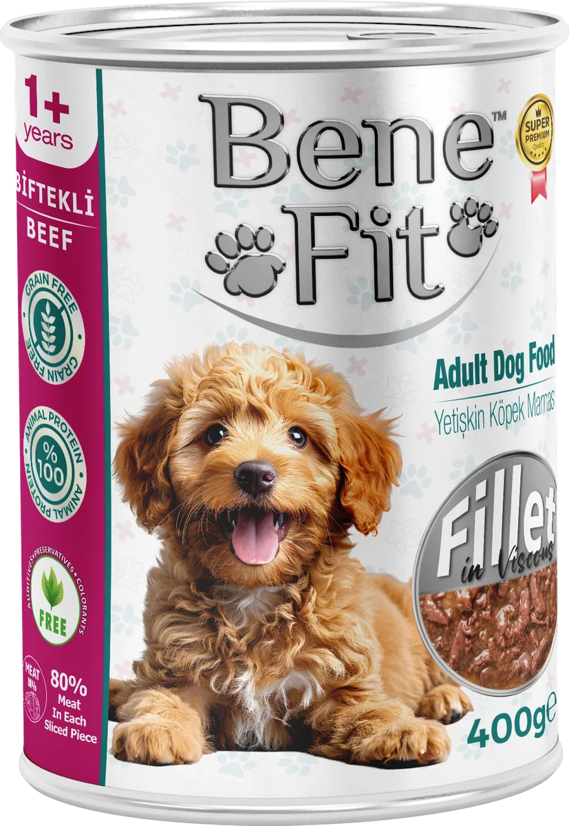 BeneFit Yetişkin Köpek Konservesi Biftekli – Fileto Parçalı