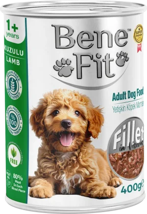 BeneFit Yetişkin Köpek Konservesi Kuzulu – Fileto Parçalı