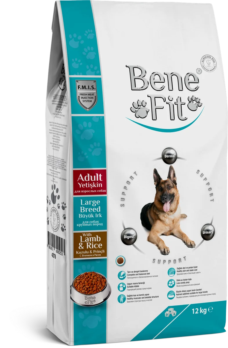 BeneFit Büyük Irk Yetişkin Köpek Maması Kuzulu & Pirinçli