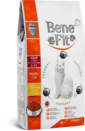 BeneFit Yetişkin Kedi Maması Tavuklu 1,5 kg