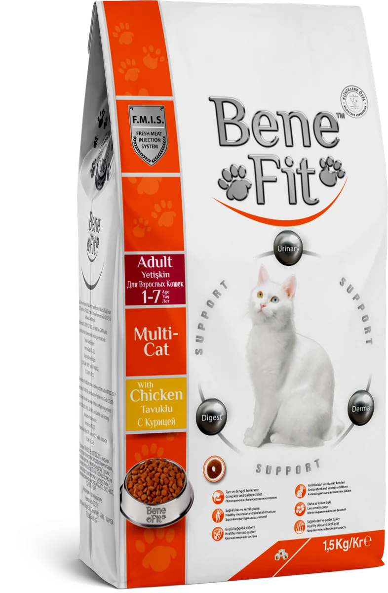 BeneFit Yetişkin Kedi Maması Tavuklu 1,5 kg