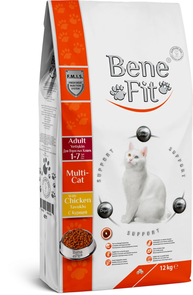 BeneFit Yetişkin Kedi Maması Tavuklu 12 kg