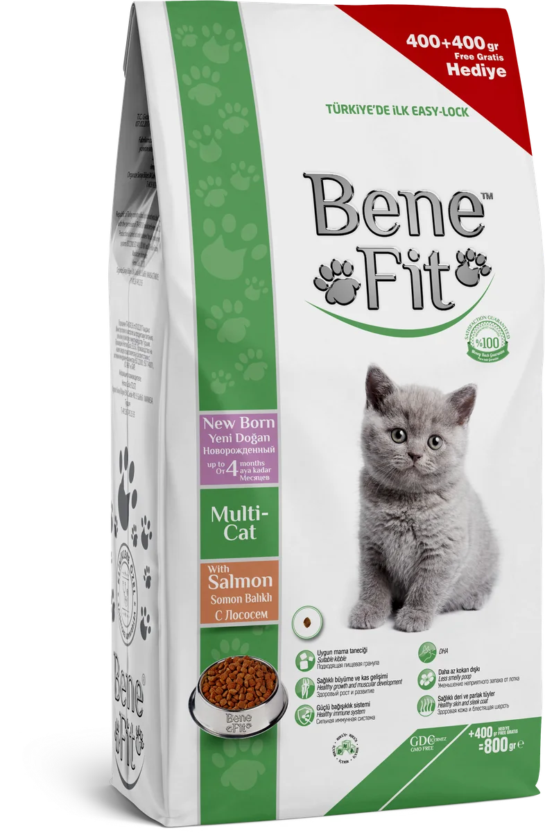 BeneFit Yeni Doğan Kedi Maması Somonlu