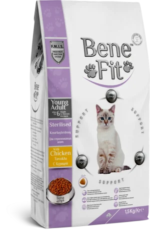 BeneFit Kısırlaştırılmış Genç Yetişkin Kedi Maması Tavuklu
